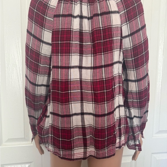 Lucky Brand Jessica Popover Top longsleeve size Medium - Picture 4 of 5